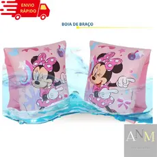 BOIA DE BRAÇO INFANTIL MINNIE ATE 20kg BOIA PISCINA DISNEY