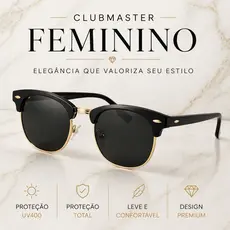 Óculos de Sol Clubmaster Preto Marrom Feminino Masculino Diversas Cores Promoção