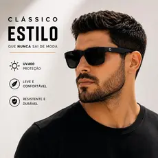 Óculos de Sol Estilo Justin Quadradinho Acetato UNISSEX Diversas Cores