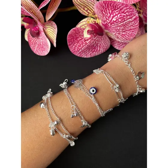 Kit Pulseiras Femininas Banhadas à Prata 925 - inoxidavel