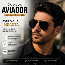 Óculos de Sol Aviador Unissex Estiloso Proteção UV400 – Clássico Masculino/Feminino