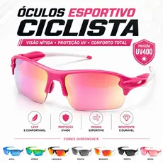Óculos Ciclista Esportivo UV400 Masculino Feminino Corrida Bike
