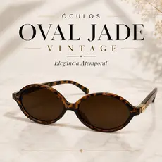Óculos de Sol Feminino Oval Vintage Retrô UV400 Elegante Moda