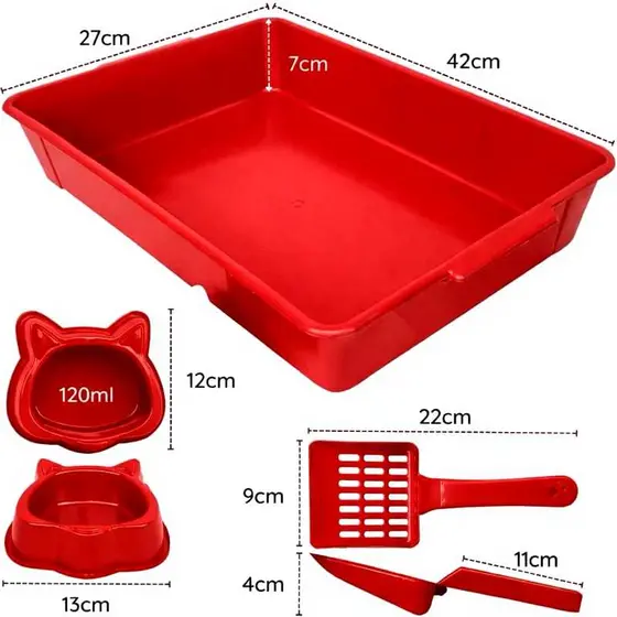 Kit para Gato | Kit Bandeja Higiênica para Gato | Caixa de Areia Sanitária para Gato.