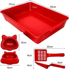 Kit para Gato | Kit Bandeja Higiênica para Gato | Caixa de Areia Sanitária para Gato.