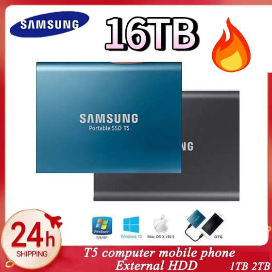 🔥Samsung🔥 HD Externos SSD  8TB/16TB/30TB  USB3.0 Externo Hard Drive 4TB  Portable Solid State Drive 1TB/2TB HDD