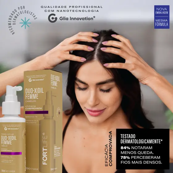 Duo-Xidil 7% Spray Femme 100ml Cabelos Tratamento Capilar (Glia Innovation) FORTLIFE