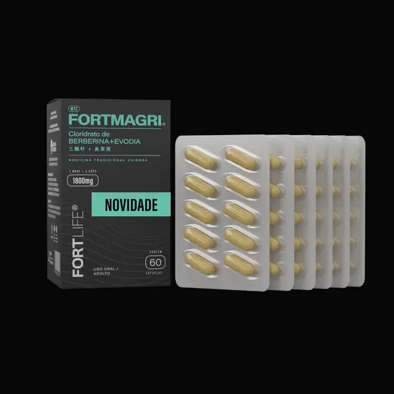 FortMagri Black Berberina + Evodia 1800mg 60 Cápsulas