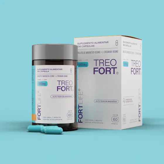 TreoFort 1000mg (Malato de Magnésio + L-Treonina) 60 Cápsulas FORTLIFE