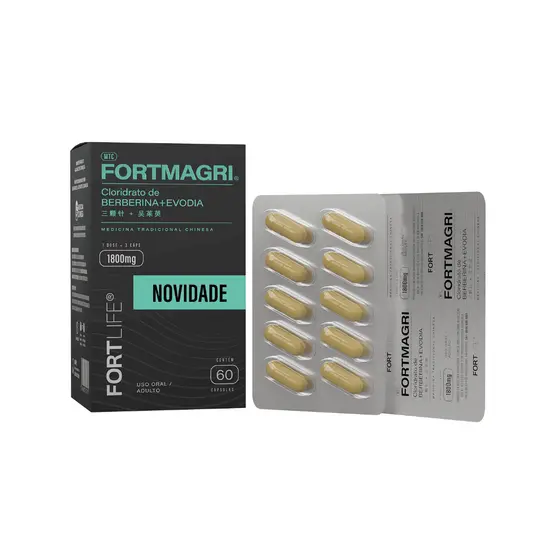 FortMagri Black Berberina + Evodia 1800mg 60 Cápsulas FortLife