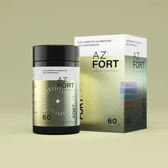 AZ Fort Polivitamínico 60 Comprimidos FORTLIFE (Melhora Imunidade, Aumenta Energia)