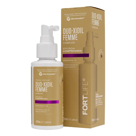 Tônico Capilar Feminino Duo-Xidil Femme Spray 7% 100ml FortLife Para Cabelos Uso Diário