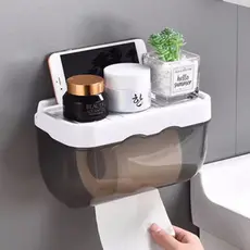 Suporte De Parede Banheiro/Caixa Organizadora Com Papel Higiênico/Sem Furar pronta entrega