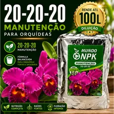 Adubo Orquídeas 20-20-20 Manutenção NPK Fertilizante Crescimento Rápido 100g
