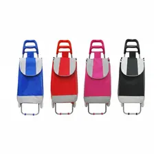 CARRINHO DE FEIRA SUPERMERCADO DOBRAVEL BICOLOR ATÉ 30 KG - YINS