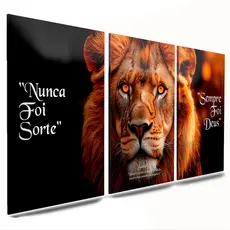 quadros mdf decorativo leao frases sala quarto cozinha escritorio