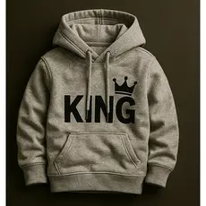 Casaco Blusa de Frio Moletom Canguru Infantil Rei Algodão Grosso Várias Cores