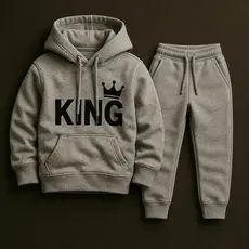 Conjunto Infantil Moletom unissex King Calça e Moletom Cores iguais