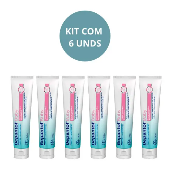 KIT C/6 Creme Pomada Assadura Bepantol Bebe - 30g
