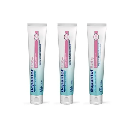 Kit com 3 Cremes Pomada 30gr Cada - Bepantol Baby