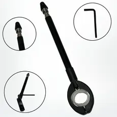 Antena Corta Pipa Retrátil Anti Cerol Preta ou Prata para Moto – Aço Inox Universal de Guidão 7 Estágios