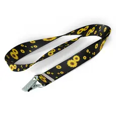 Cordão de Identificação Autista Girassol Preto Porta Crachá