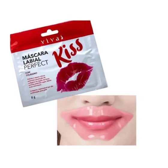 Máscara Labial Gel Perfect Kiss Vivai Com Colágeno