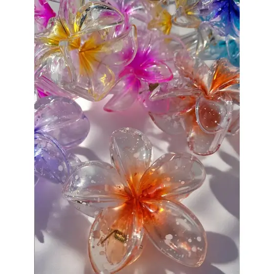 Presilha Piranha De Cabelo Flor - Grande