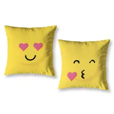 Kit 2 Capas de Almofada Estampadas Infantil para Menina 40cm x 40cm Zíper invisível Decorativa