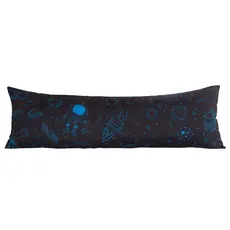 Travesseiro de Corpo Cheio 130cm x 0,45cm Gigante Enchimento Fronha Estampada Decorativa com Refil