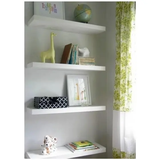 Kit Com 3 Prateleiras Na Cor Branco Tx, Para Decoração Quarto, Sala, Escritório