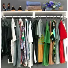 Cabideiro 60cm Metro Parede Roupa Closet Arara Multiuso Guarda Roupa