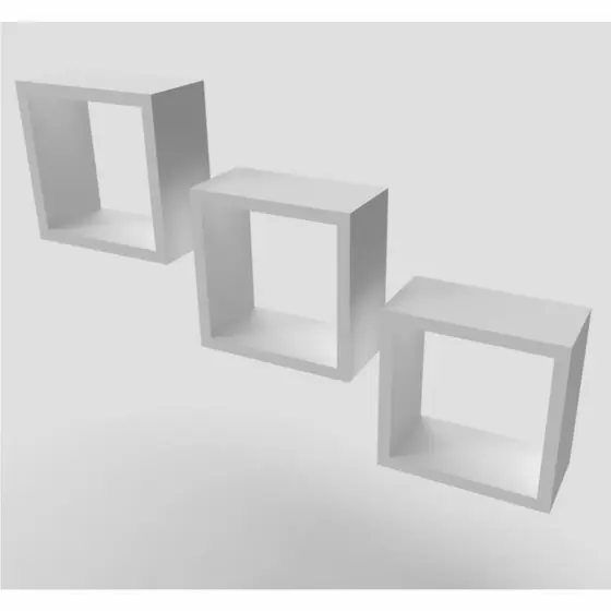 Kit 3 Nichos Mdf 15mm Branco Sala Quarta Banheiro Decoração e Escritório