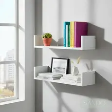 2 Prateleiras U, Decoração I Nicho, Cozinha, Sala, Quarto, Banheiro, Organização, Lindo, Minimalista