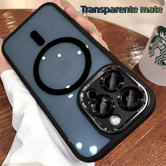 Capa Magnética Fosca em Acrílico para Smartphone – Compatível com Carregamento Sem Fio, Proteção Anti-Impacto