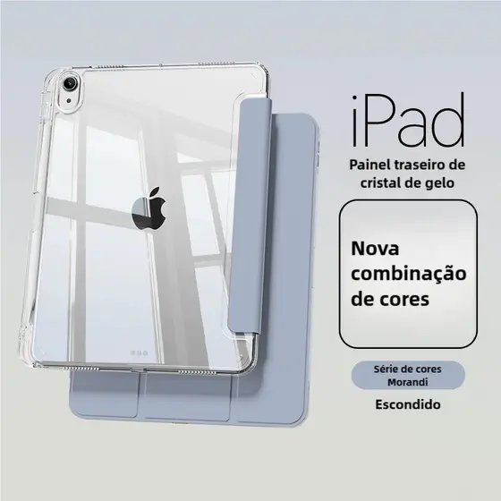 Capa De Proteção Para Ipad Com Design Transparente,ipad 7/8/9,ipad10,ipad air4/5,m2/m3 11''/A9 PLUS