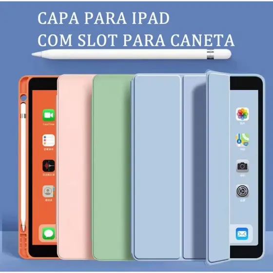Capa Tablet Magnética Smart Cover com Suporte Auto Sleep Antichoque Proteção Completa