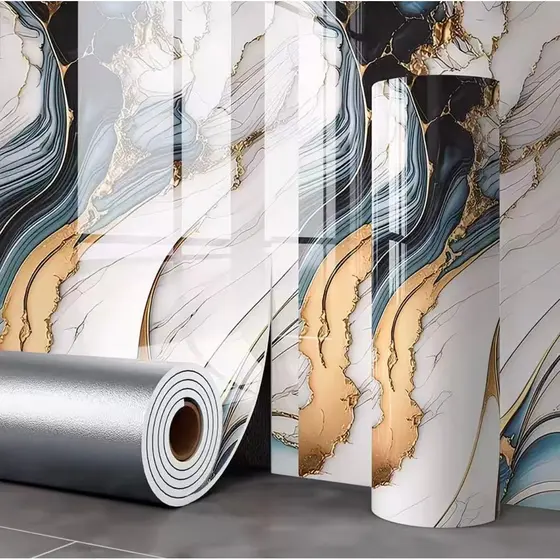 Painel Flexível Efeito Mármore 2,8×1,2m | Visual Premium Sem Obra