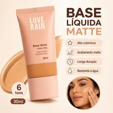 Base com acabamento matte Love Rain alta cobertura à prova d'água resistente à chuva e de longa duração