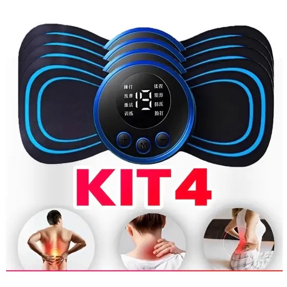 Mini Massageador Elétrico De Pescoço Perna Pés Costas Portátil Recarregável Cervical EMS Relaxante muscular