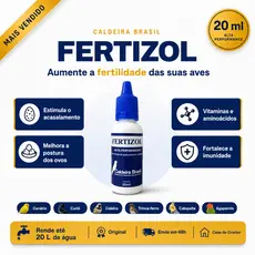 Fertizol Caldeira Brasil 20ml Vitamina Aves Reprodução Fertilidade Postura Ovos Imunidade