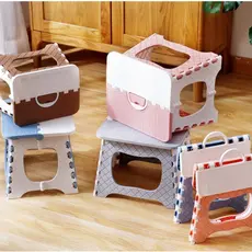 Banqueta Banquinho Dobrável De Plástico Resistente Para Viagem