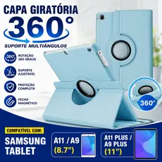 Capa Giratória 360° para Samsung Tablet A11/A9 Plus 11 polegadas Antichoque e Suporte Ajustável