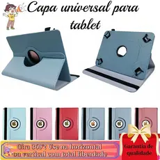 Capa para tablet Universal 7/8 polegadas 360° com Suporte – Couro Textura Litchi, Estilo Executivo
