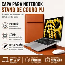 Capa Notebook Couro PU Para MacBook Air Pro 13.3 15.6 16.2 Polegadas Bolsa Protetora Premium