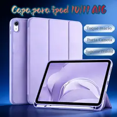 Capa para iPad A16/10/9/8/7 com Porta Caneta, Suporte Trifold, Smart Folio, Proteção Completa