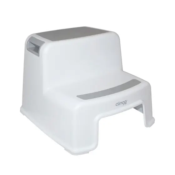 Banquinho Degrau Infantil Banheiro Escadinha Cinza Clingo