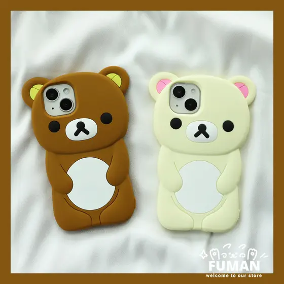 Para iPhone 17 16 15 14 Plus 13 12 11 Pro Max SE3 SE2 SE1 8 7 6 6S 5 5S 4 4S 2022 2020 2016 + Capa De Telefone Rilakkuma