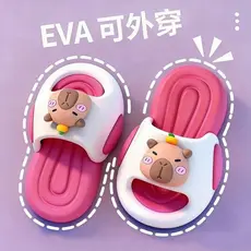 2026 novo estilo 2026EVA Kapibara chinelos infantis antiderrapantes respiráveis sem melly sapatos externos de bebê com s