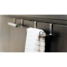 Suporte Porta Pano De Prato Toalha Rosto Utensilios Toalheiro Para Armário Cozinha INOX ESCOVADO